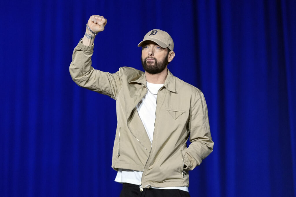 rapper eminem arrives speak former 92194829 0aavsz