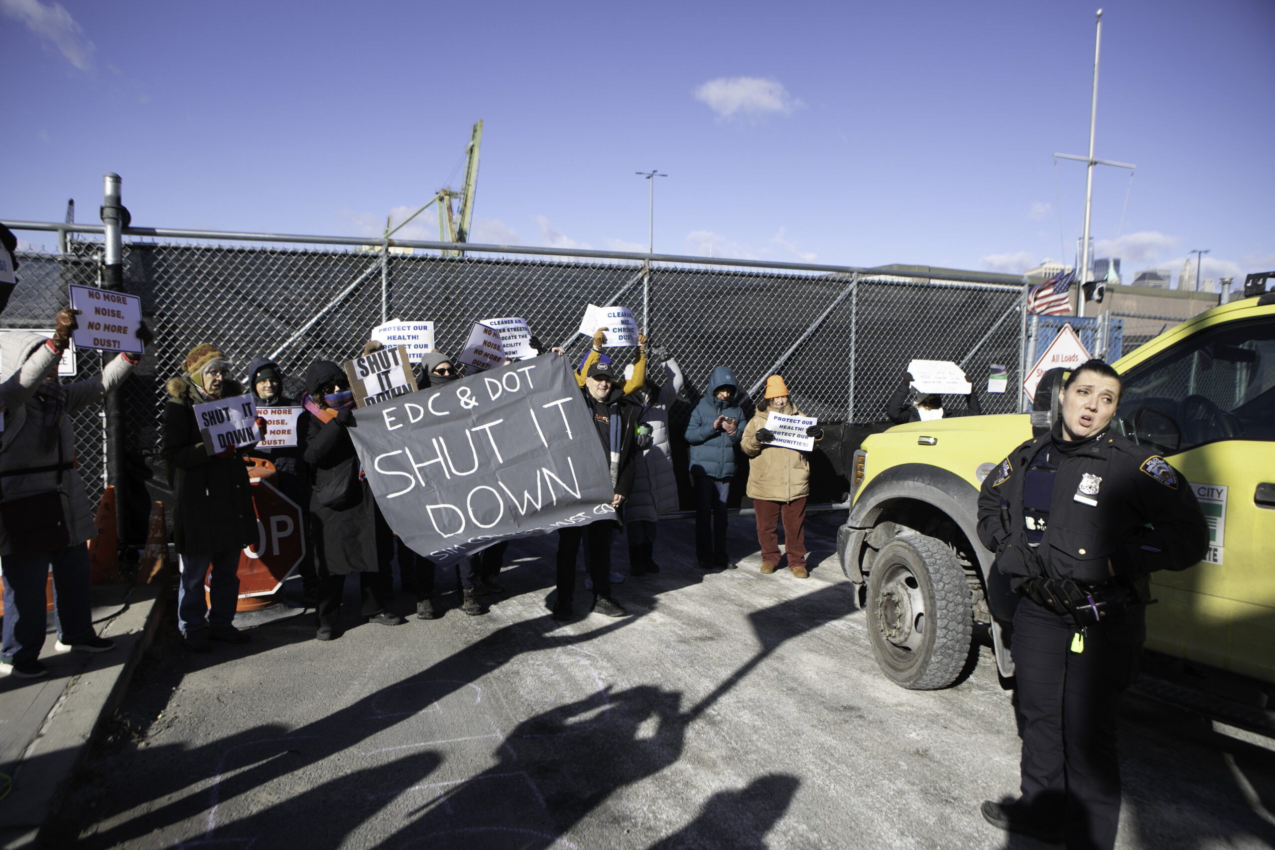 Dozens picket concrete recycling plant that has been blanketing Cobble Hill in dust for a year: ‘always getting sick’ 1 wp content2Fuploads2Fsites2F22F20252F012F2025 several protestors decided block 96741779 z0a3q6 scaled