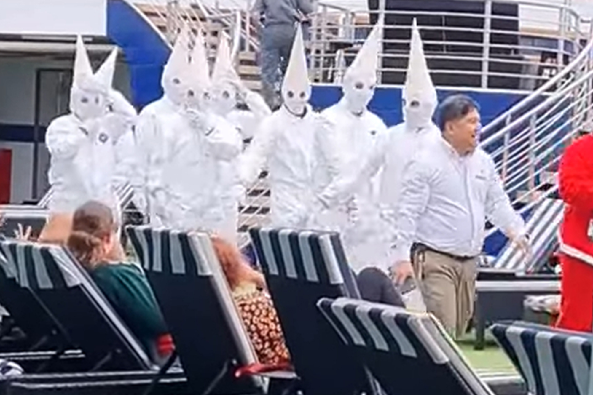 Australian cruise passengers shocked as staff dress up as ‘KKK members’ 1 wp content2Fuploads2Fsites2F22F20252F012Fexcitement fun sports day fell 97127761