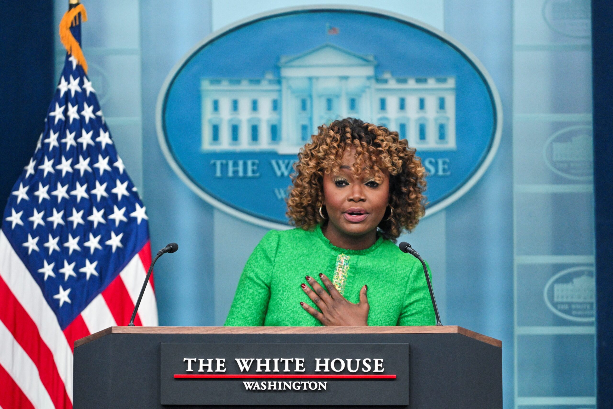 Karine Jean-Pierre leaves reporters fuming as she blocks hostage-deal expert from final White House briefing for her ‘good-bye party’ 1 wp content2Fuploads2Fsites2F22F20252F012Fwhite house press secretary karine 96752978 Xz4vzf scaled